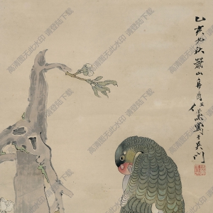 清 任薰《花鳥圖》高清大圖下載