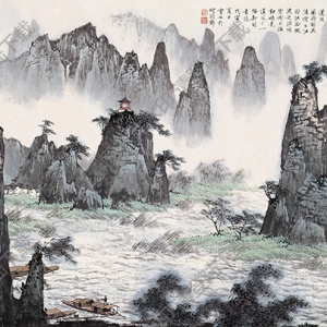 白雪石 名畫(huà)《漓江風(fēng)景》高清大圖78下載