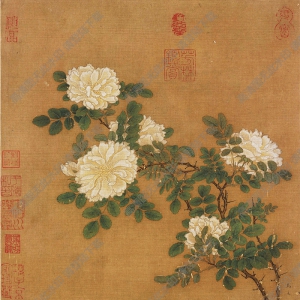 宋 馬遠(yuǎn)《白薔薇圖》國(guó)畫高清大圖下載