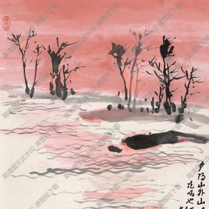 劉海粟國(guó)畫(huà)作品 晚晴圖 高清下載