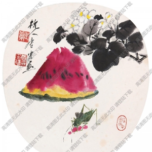 唐云國(guó)畫(huà) 花果草蟲(chóng) 高清大圖下載