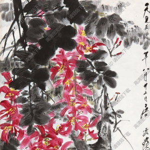 唐云作品 花團(tuán)錦簇 高清大圖下載