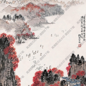 錢松巖國(guó)畫作品 萬山紅遍 高清下載