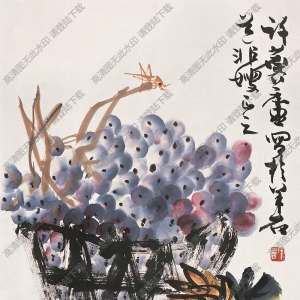 許麟廬國(guó)畫(huà)作品 水果花蟲(chóng) 高清下載