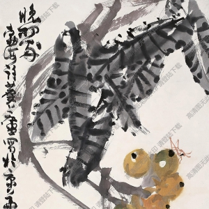 許麟廬國(guó)畫(huà)作品 晚翠 高清下載