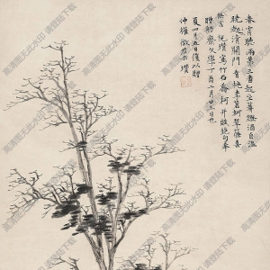 倪瓚國(guó)畫(huà) 春宵聽(tīng)雨 高清大圖下載