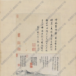 倪瓚國(guó)畫(huà)作品 山水2 高清下載