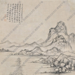 倪瓚國(guó)畫(huà)作品 山水3 高清下載