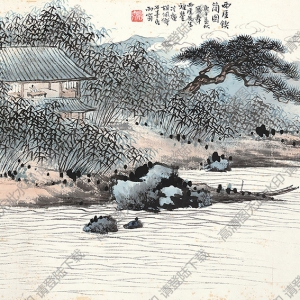 胡佩衡國(guó)畫作品 西厓鍥簡(jiǎn)圖 高清下載