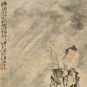 黃慎國(guó)畫(huà) 飛升圖 高清大圖下載