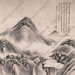 錢維城國(guó)畫(huà) 翠谷清暉 高清大圖下載