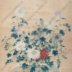 錢維城作品 盆菊圖 高清大圖下載