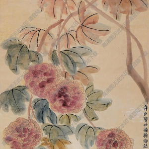 齊白石作品 芙蓉鴛鴦 高清大圖下載