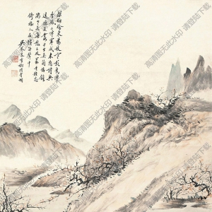 吳琴木國(guó)畫(huà) 探梅圖 高清大圖下載