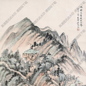 吳琴木國(guó)畫(huà) 夏山雨霽 高清大圖下載