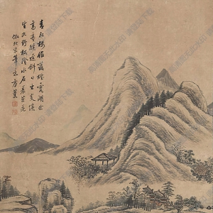 方薰國(guó)畫(huà) 山水 (2) 高清大圖下載