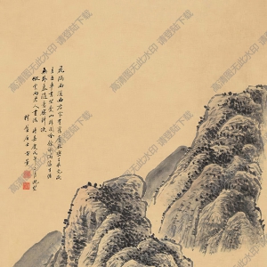 方薰國(guó)畫(huà) 西溪耕漁 高清大圖下載