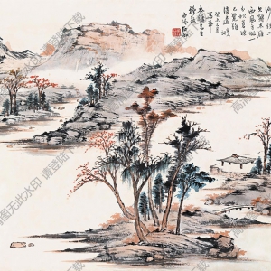 申石伽國(guó)畫(huà) 云樹(shù)參差 高清大圖下載