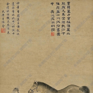 仇英國(guó)畫(huà) 人馬圖 高清大圖下載