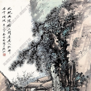 金雪野國(guó)畫(huà) 清幽圖 高清大圖下載