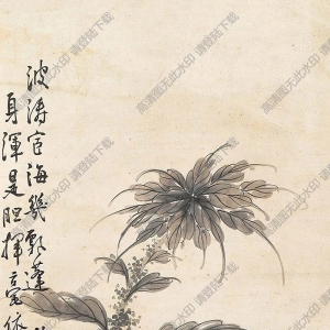 李方膺作品 花石圖 高清大圖下載