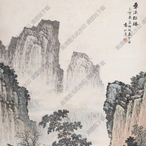 袁松年國(guó)畫(huà) 春溪探勝 高清大圖下載