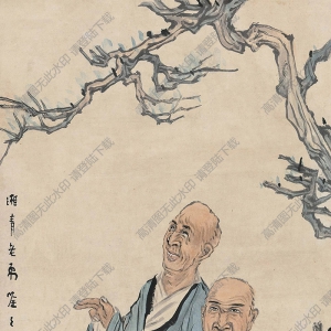 呂鳳子國(guó)畫(huà) 二賢圖 高清大圖下載