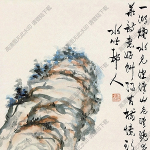 徐世昌國(guó)畫 煙水鵲華 高清大圖下載