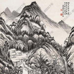 徐宗浩國(guó)畫(huà) 山居圖 高清大圖下載