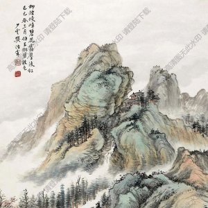 樊浩霖國(guó)畫(huà) 柳煙侵嶂圖 高清大圖下載