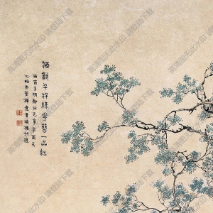 費(fèi)丹旭作品 簪花對(duì)飲 高清大圖下載